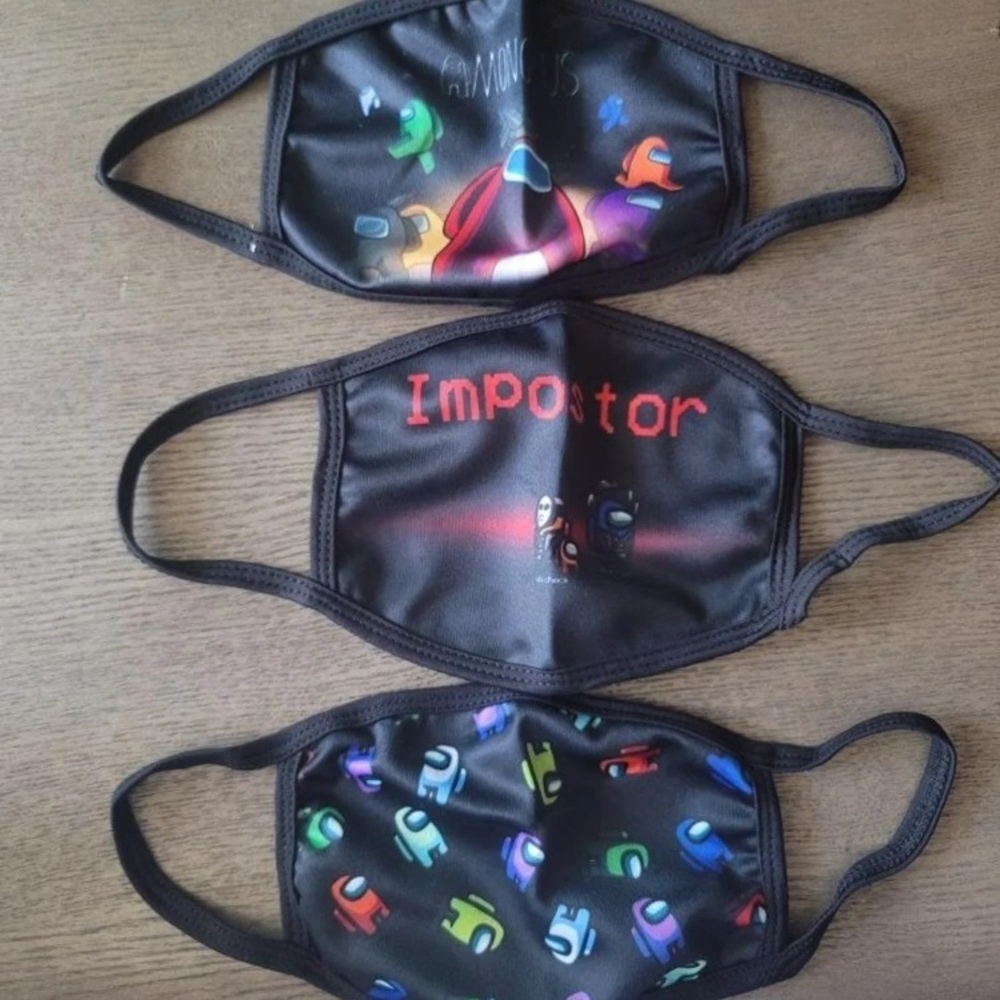 3 Pack Among Us Face masks